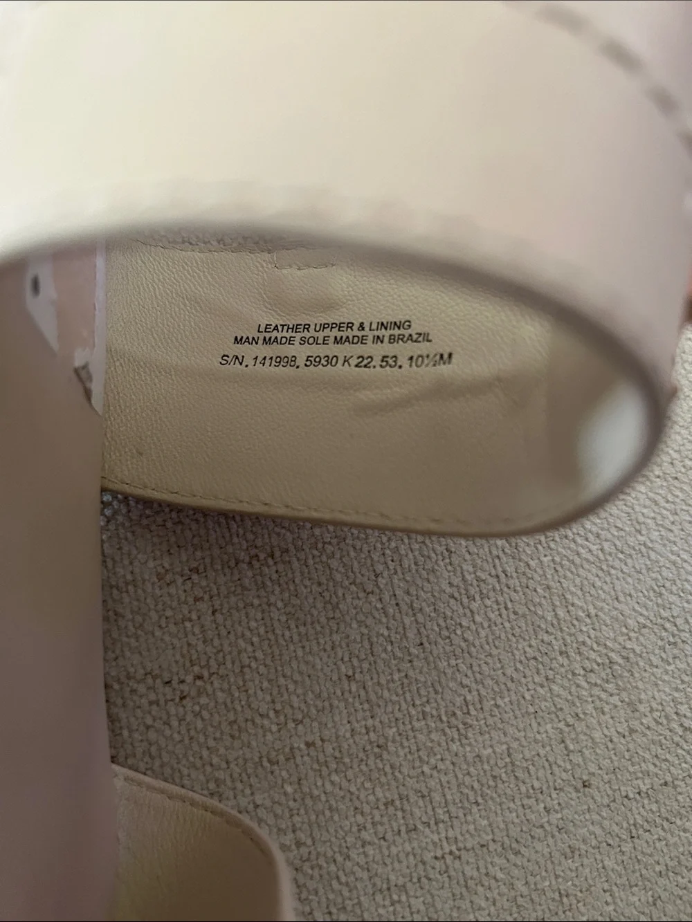TORY BURCH Mini Everly Back Strap Leather Sandal In Ivory, Size 10.5, NWT no box